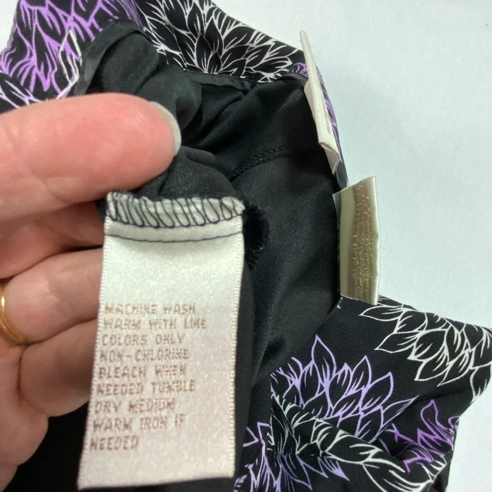 EP Pro Black and Purple Floral A-Line Skort Size 14 Golf Tennis Pickleball - Picture 8 of 10
